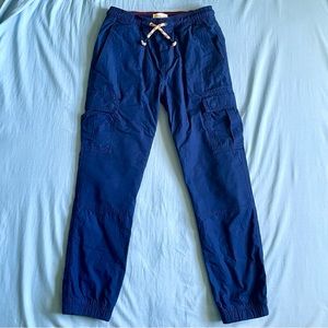 Mini BODEN Dark Blue Fully Lined Cargo Pull-On PANTS/Joggers 9Y boys girls
